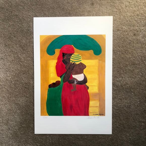 C. Clark Minton Signed Woman & Child 7/100 Limited Edition Giclee Print - Picture 1 of 5